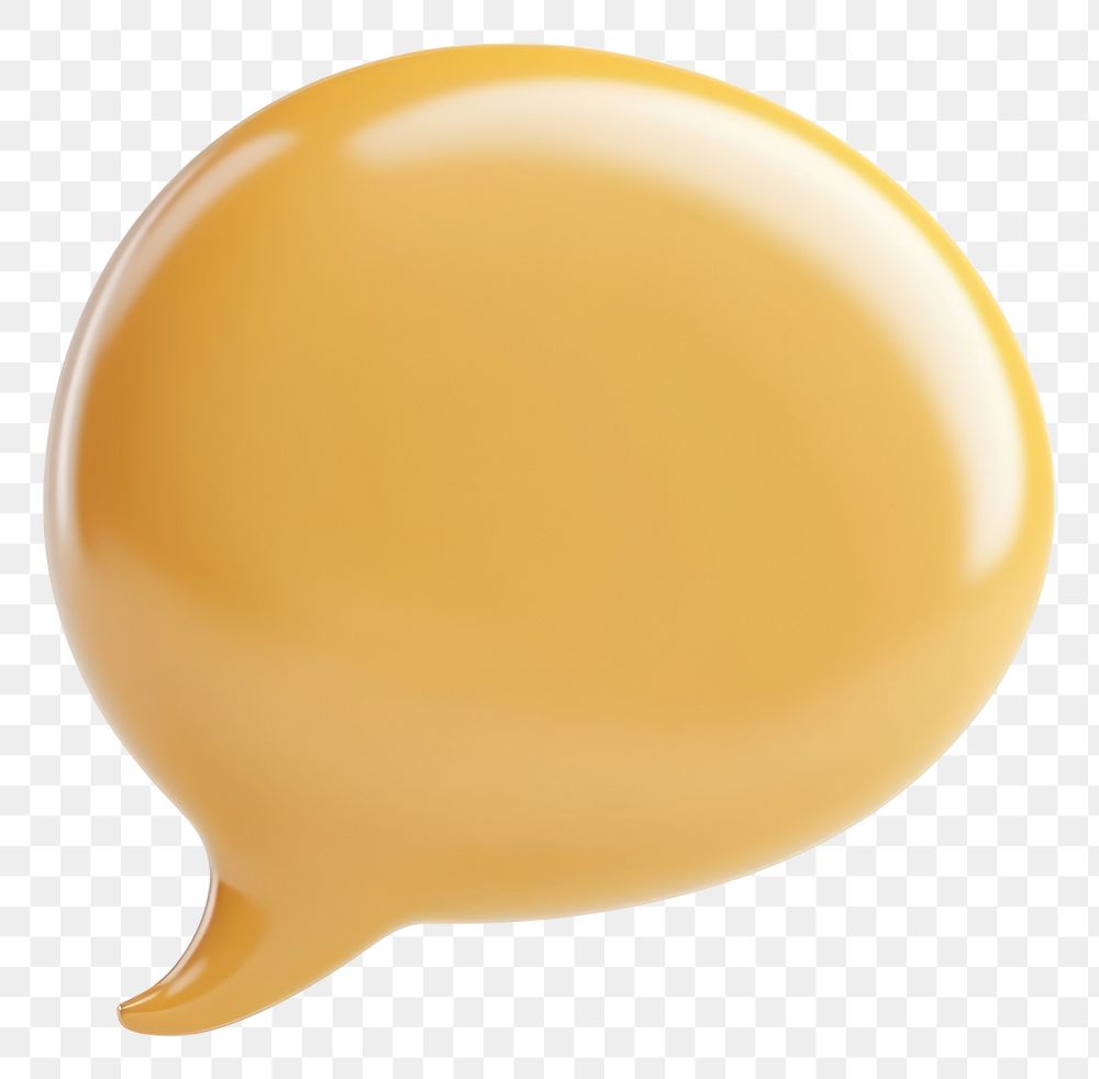 PNG Mustard-yellow speech bubble speech bubble.