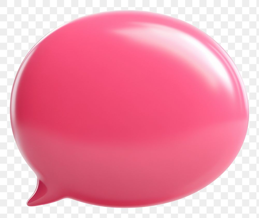 PNG Raspberry-pink balloon graphic bubble.