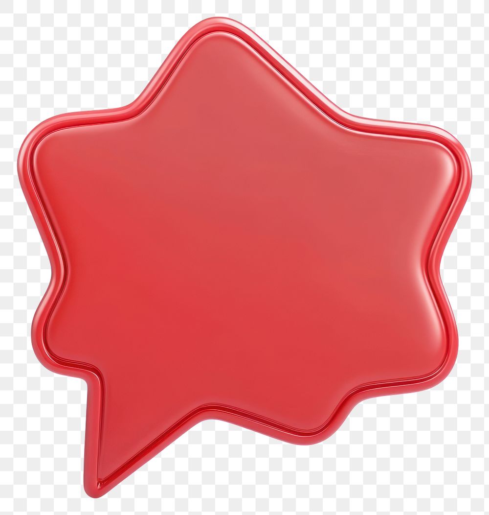 PNG Ruby-red octagon shape graphic bubble speech.