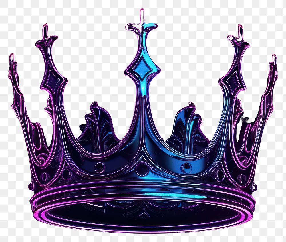 PNG Neon crown light black | Free PNG Illustration - rawpixel