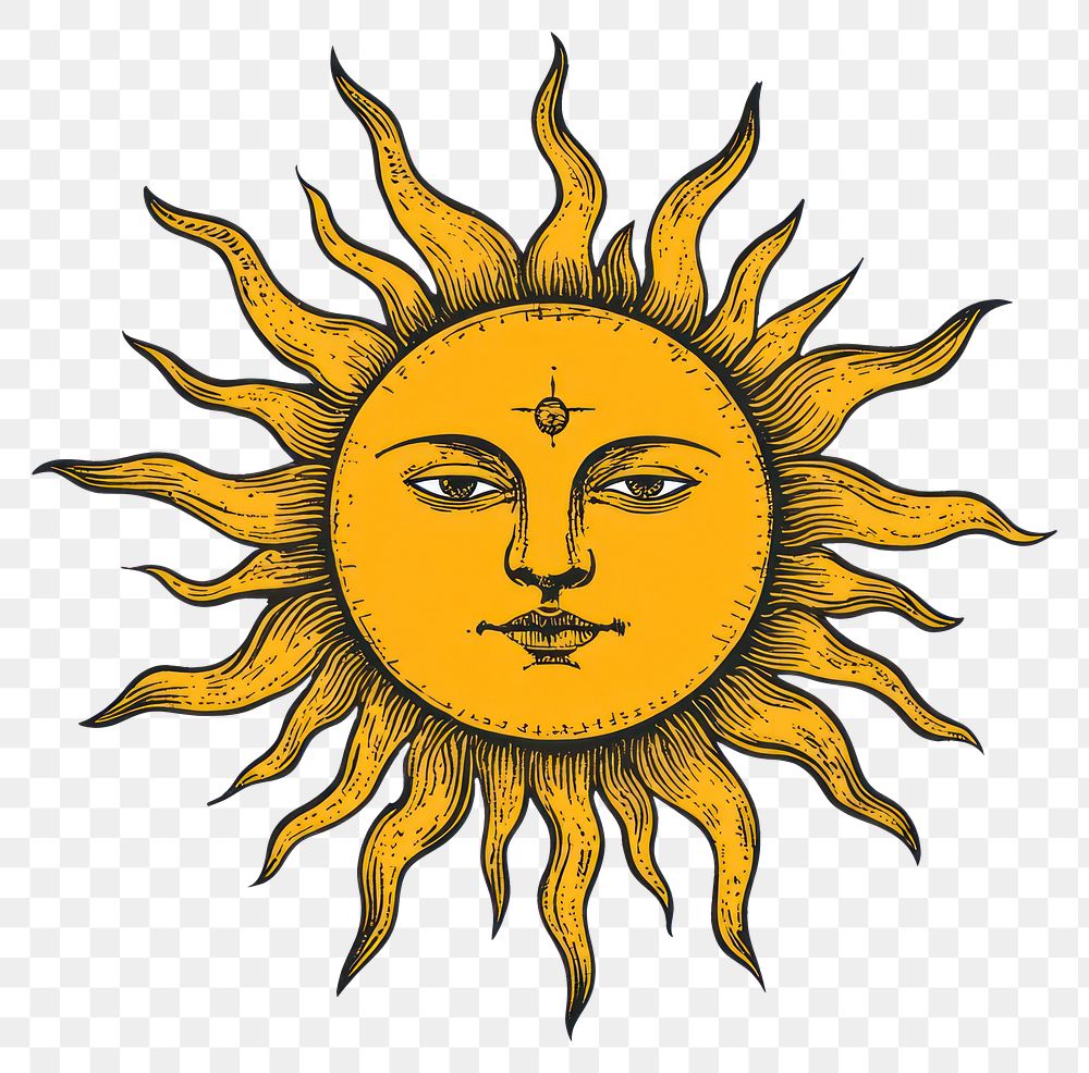 PNG A sun art illustration celestial.