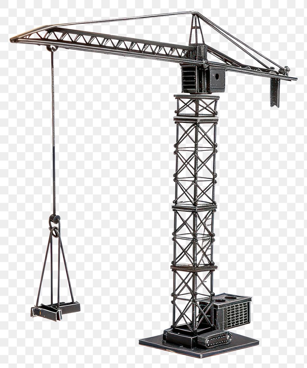 PNG Industrial crane model for construction