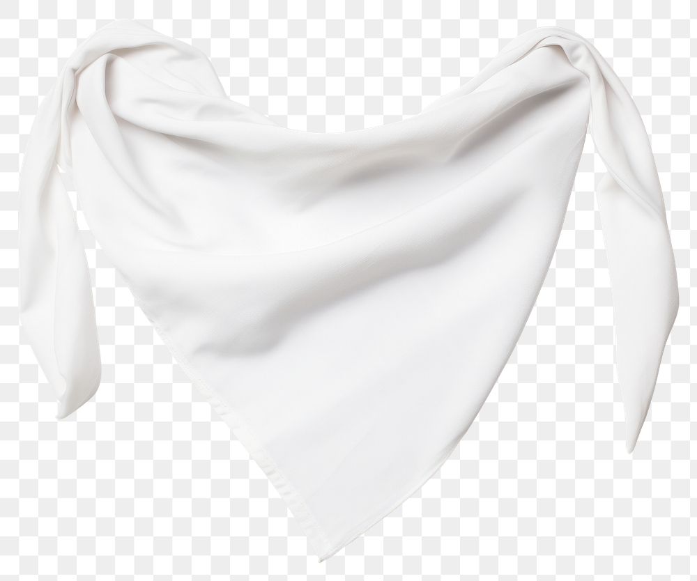 PNG A white blank tied bandana sleeve white background accessories. 