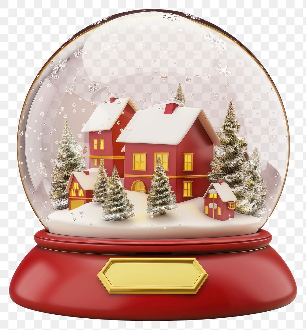 PNG Empty snow globe christmas village winter.