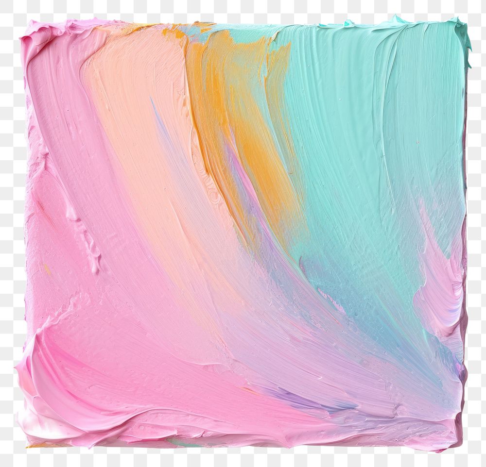 PNG Flat pastel paint brushstroke in square shape backgrounds painting art.