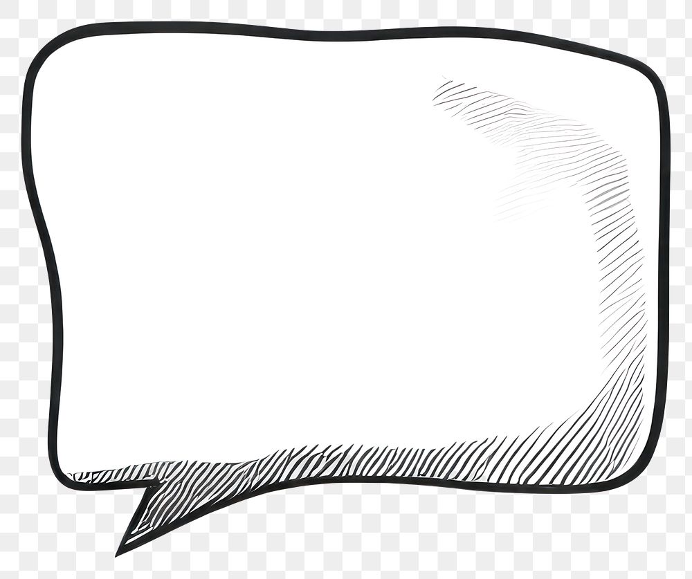 PNG Speech bubble art sketch empty.