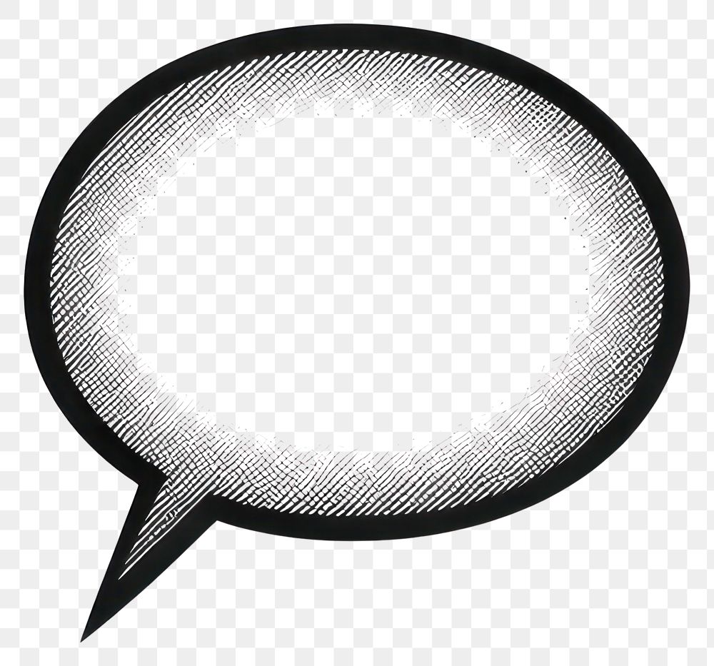 PNG Blank speech bubble style art communication.