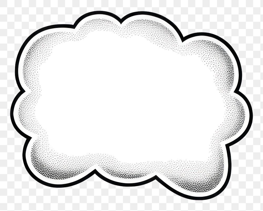 PNG Blank speech bubble shape style art.