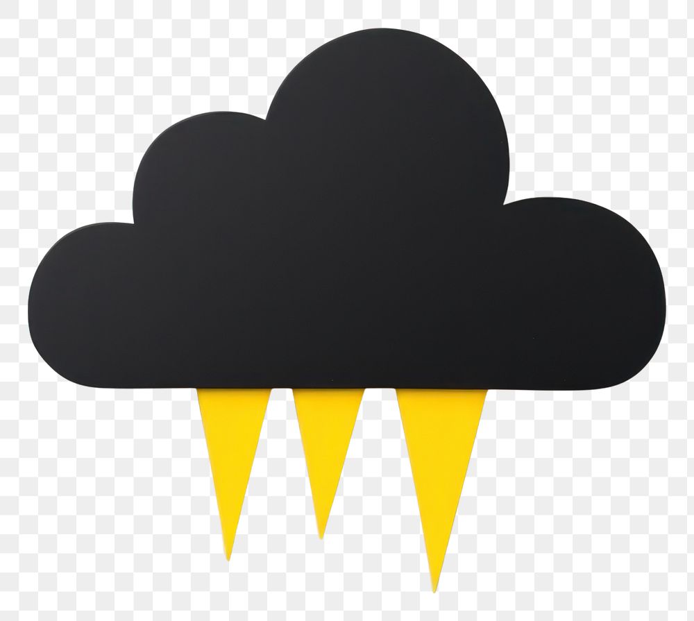 PNG Thunder yellow cloud logo. 