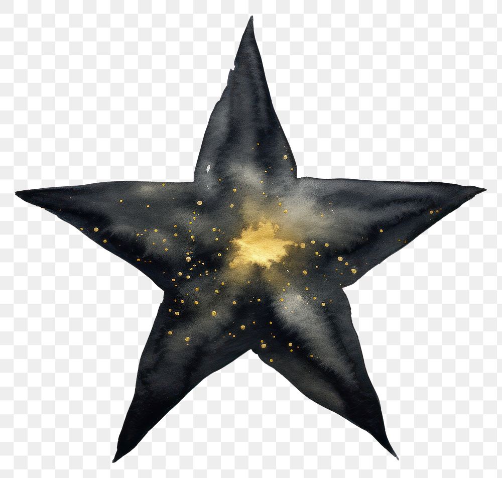 PNG Black color star astronomy yellow symbol.