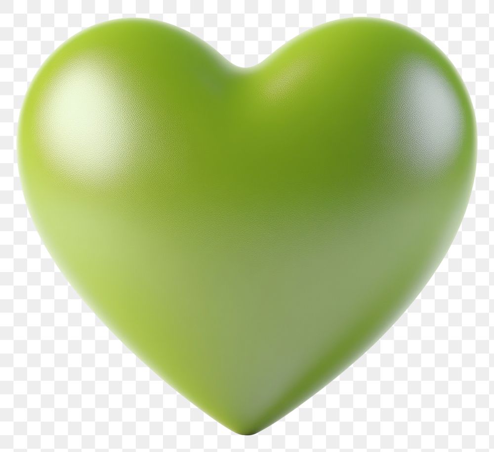 PNG Green heart icon illustration symbol 3d illustration.