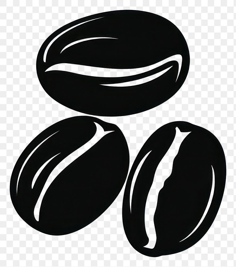 PNG Coffee beans minimalist vector simple.