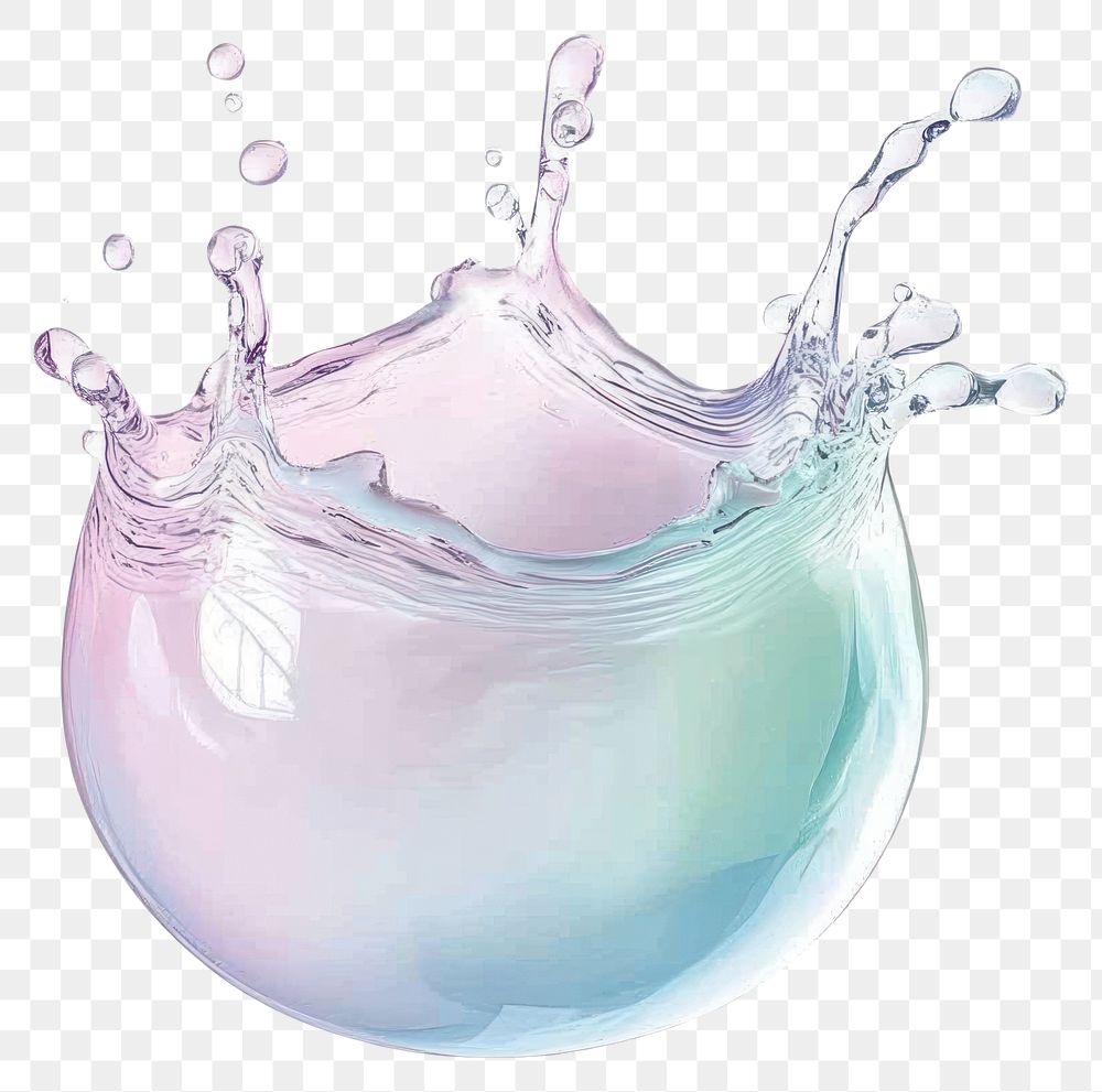 PNG Soap bubble splash shape pastel colors pastel colors.