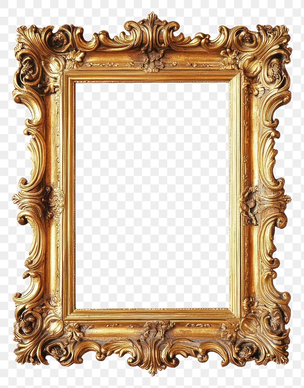 PNG Mirror with golden frame antique style photography.