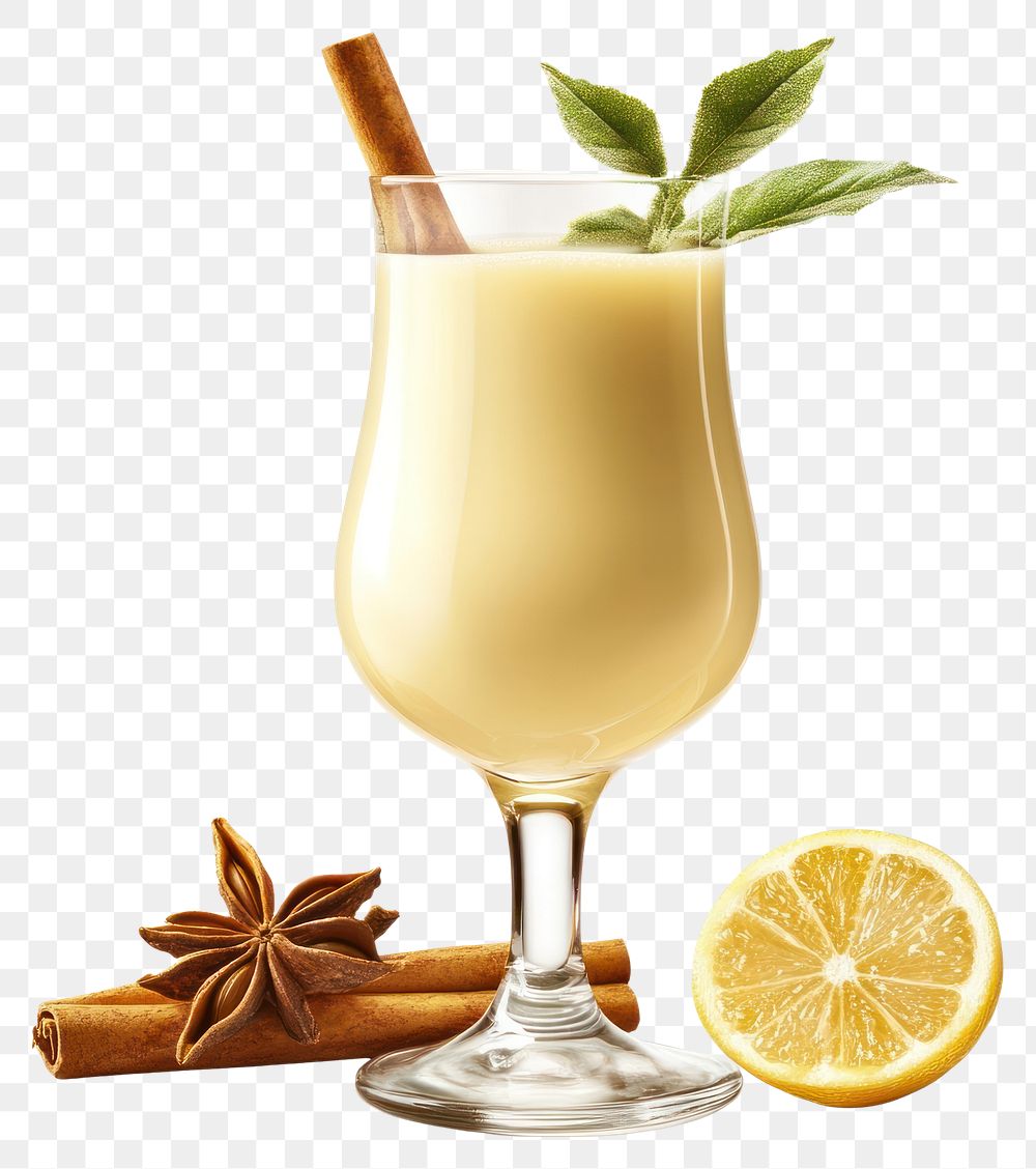 PNG Eggnog drink beverage cocktail.