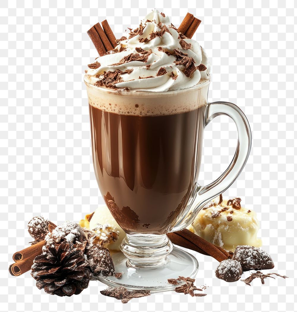 PNG Hot chocolate drink background beverage.