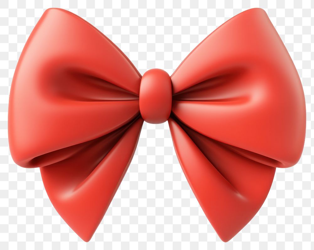 PNG Red chubby Christmas bow illustration accessories decorative.