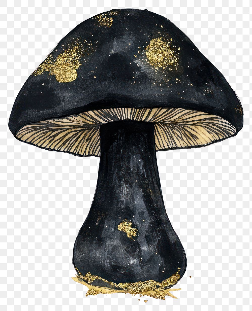 PNG Black mushroom accents fungus fungi.