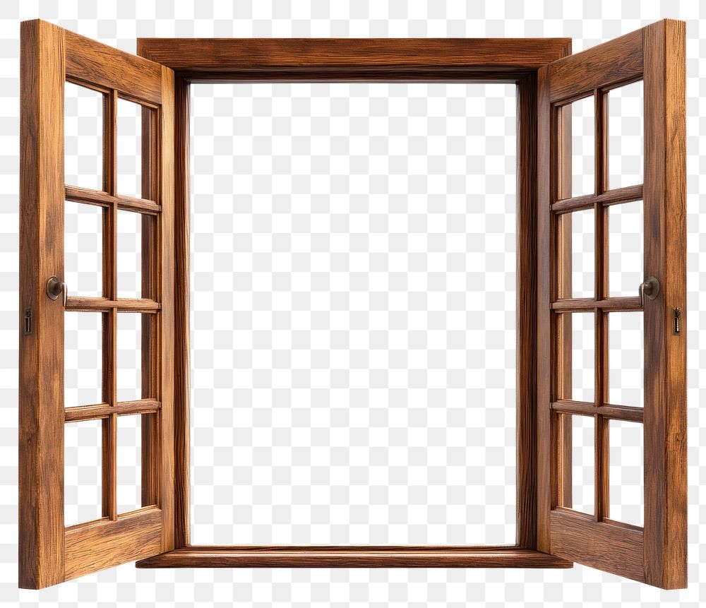 PNG Window wooden frame style.