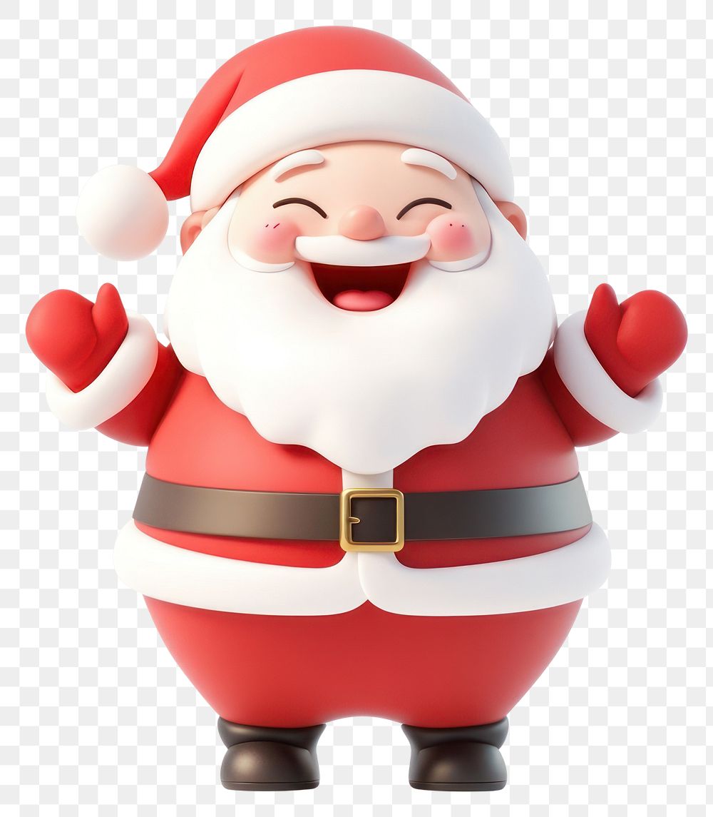 PNG A Happy Santa Claus laughing illustration christmas character.