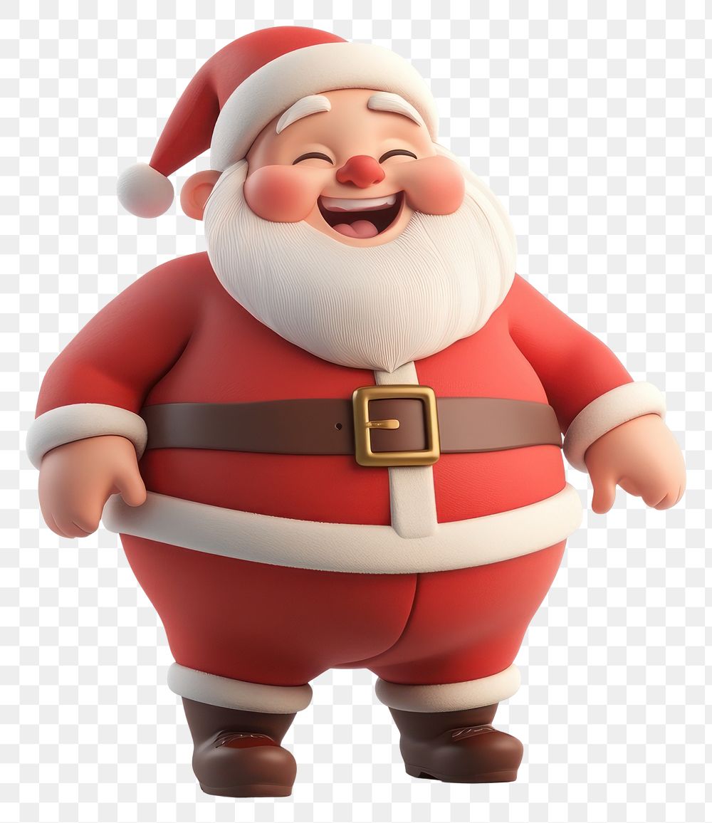 PNG A Happy Santa Claus laughing illustration christmas character.