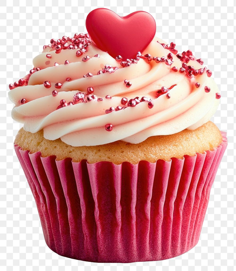 PNG An isolated valentine cupcake dessert food confectionery.