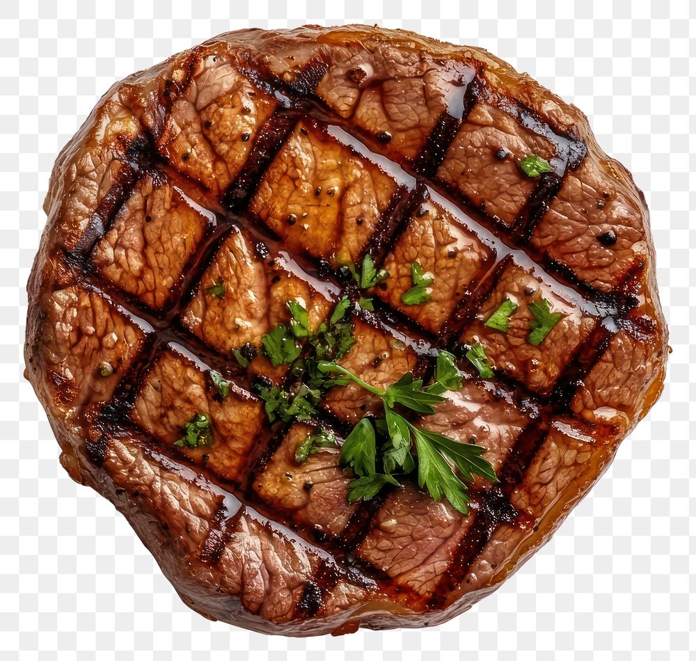 PNG An isolated one grilled beef food photography steak.