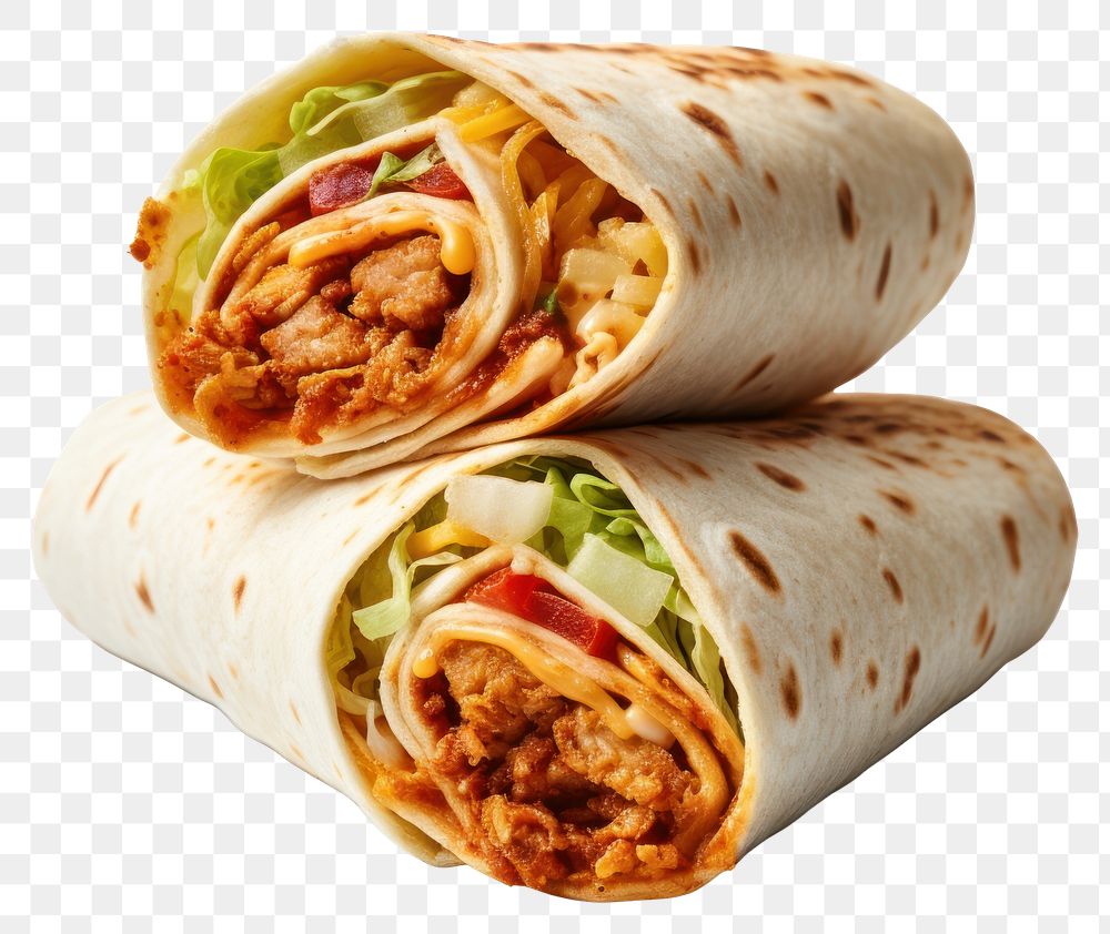 PNG Two Tortilla wrap tortilla burrito food. 