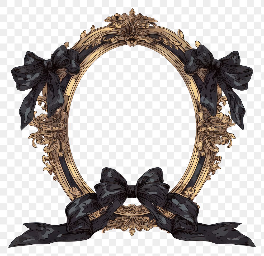 PNG Coquette ornate picture frame adorned with black lace style photography decorative.