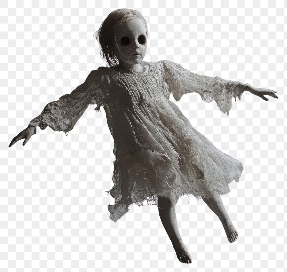 PNG Ghost floating figure dress.