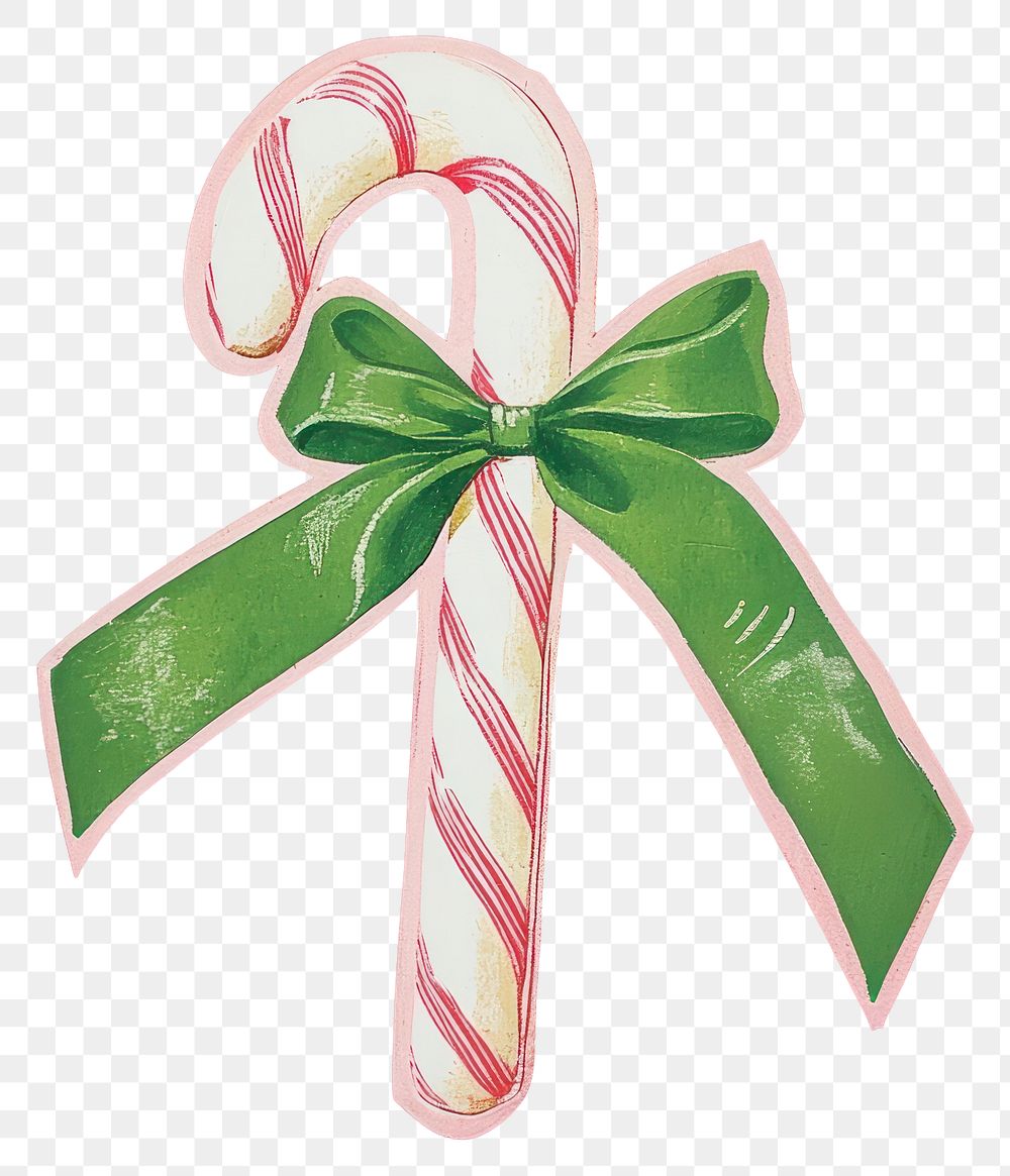 PNG Christmas candy cane illustration background green.