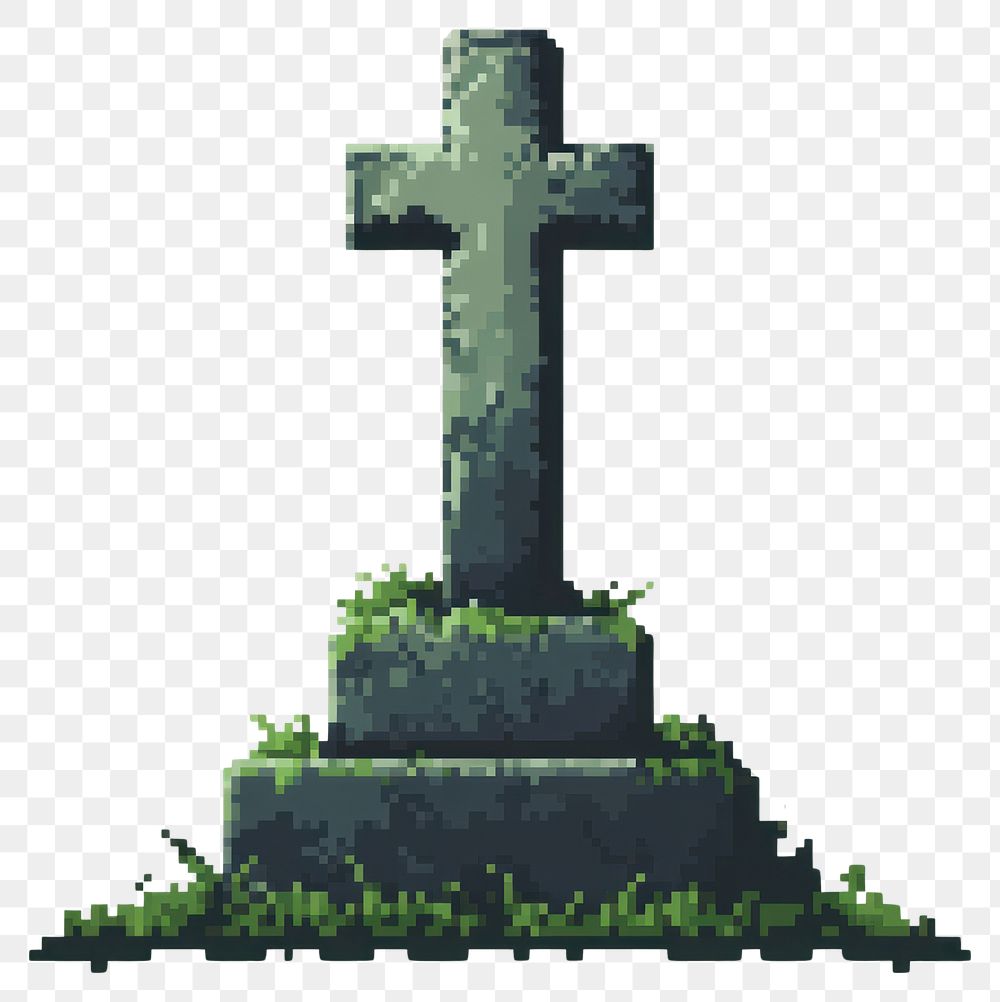 PNG Cross tombstone design grave.