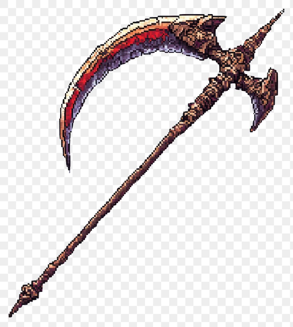 PNG Weapon scythe design pixel.