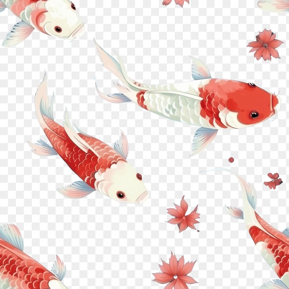 PNG Koi fish animal backgrounds pattern. 