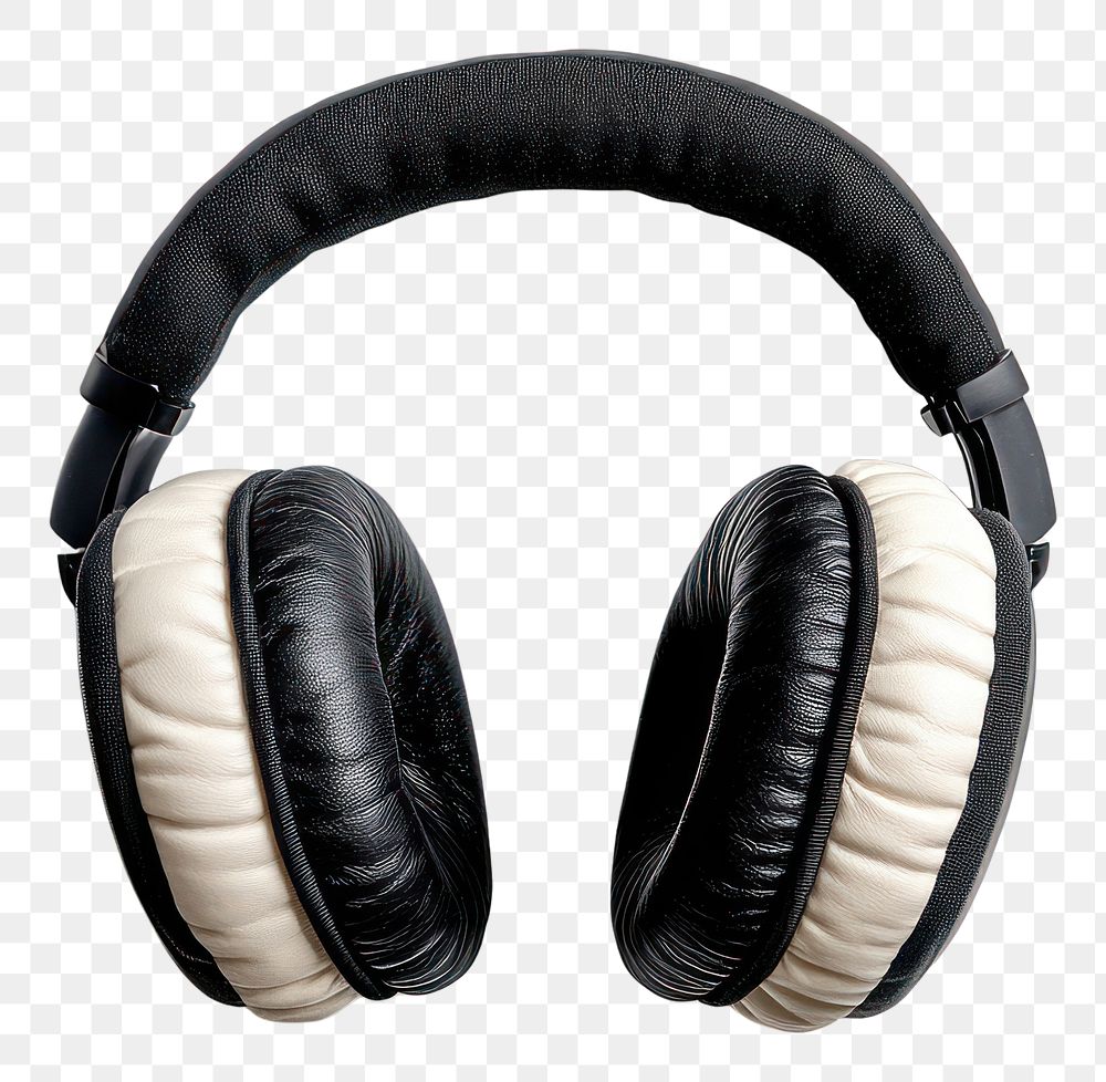 PNG Sail earmuffs for kids headphones black white.