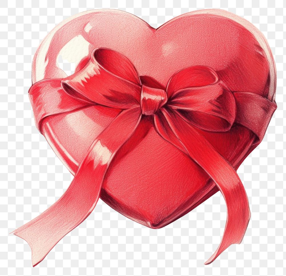 PNG Coquette heart tied with ribbon symbol love heart symbol.