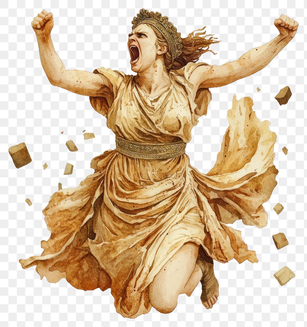 PNG An ancient Greek angry goddess art wedding female.