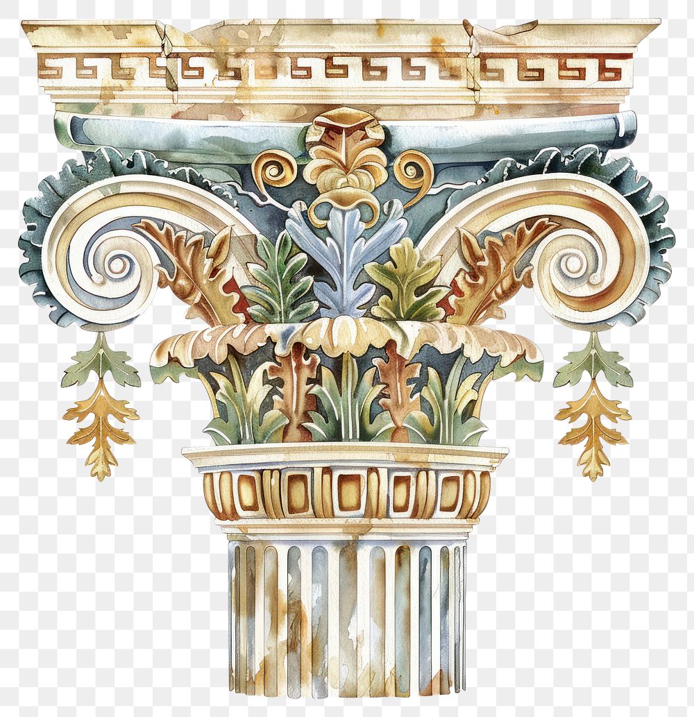 PNG A Greek architecture ornament art letterbox pineapple.