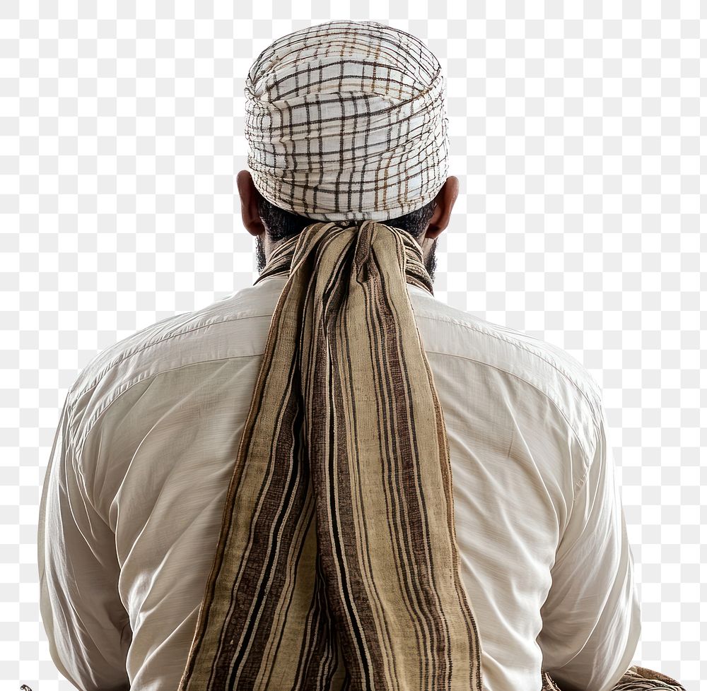 PNG Muslim man praying background clothing white.