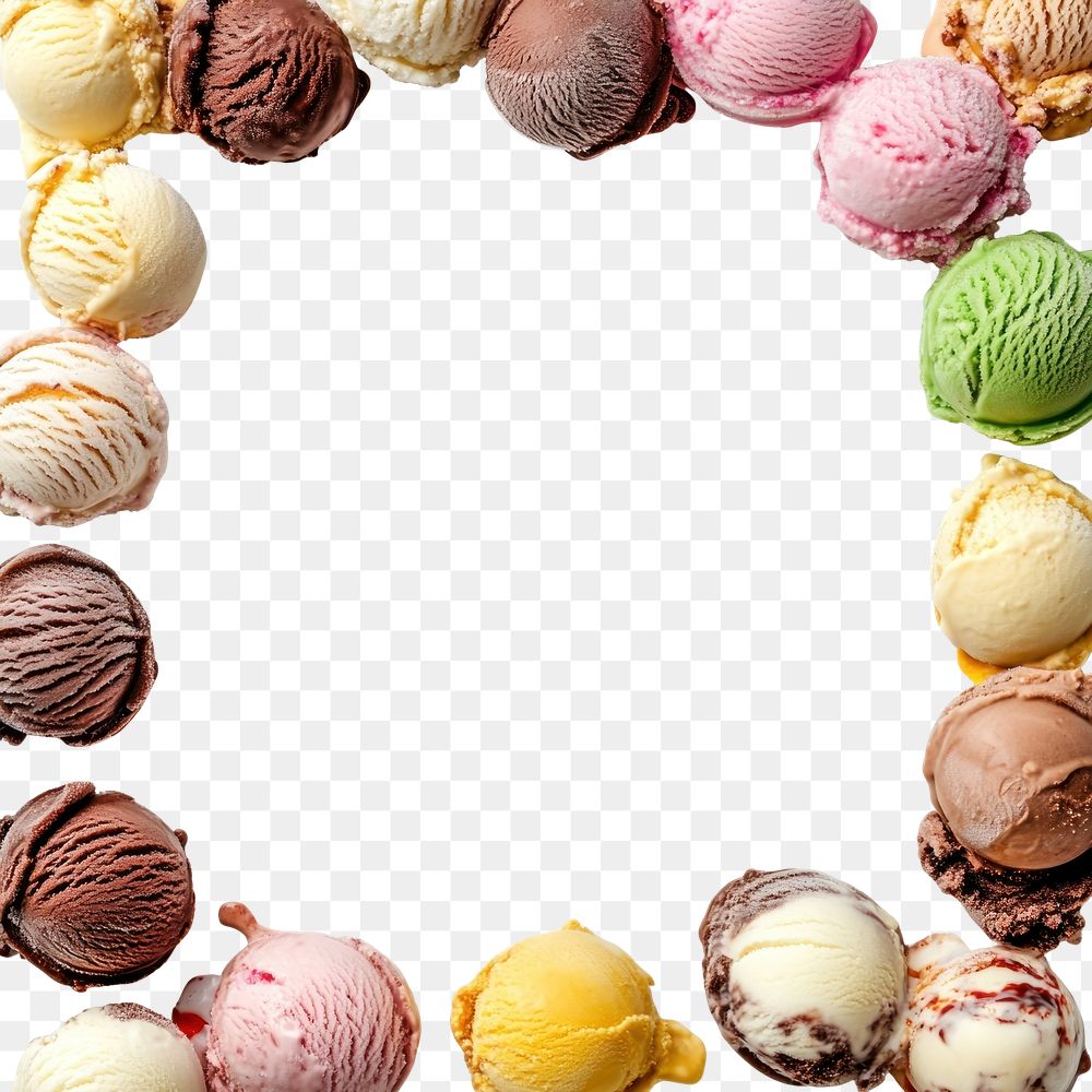 PNG Icecream background dessert frame.