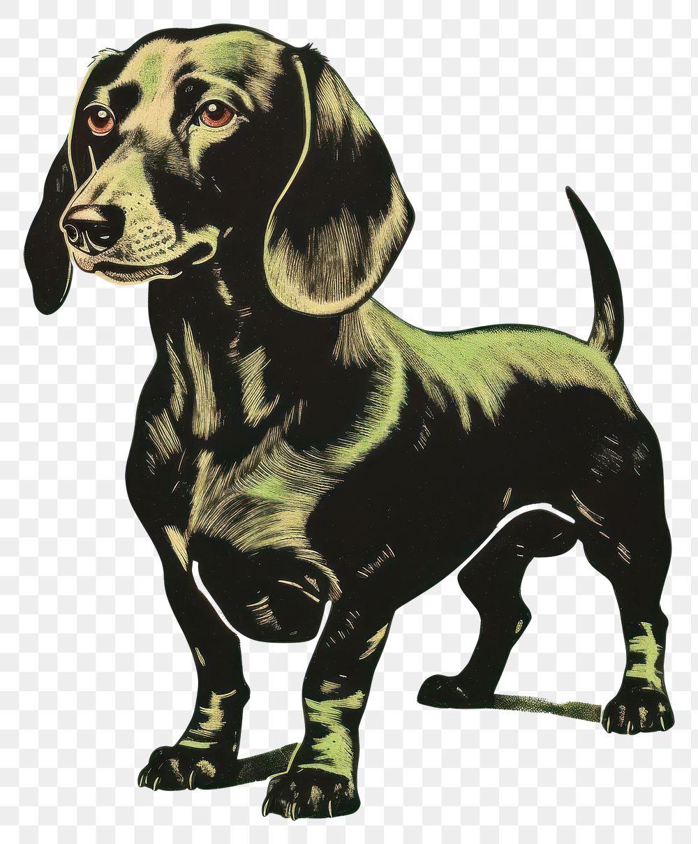 PNG Dachshund dog background dachshund green.