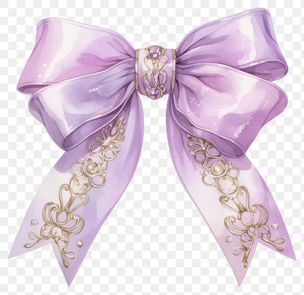 PNG Purple coquette Poison illustration watercolor ribbon.