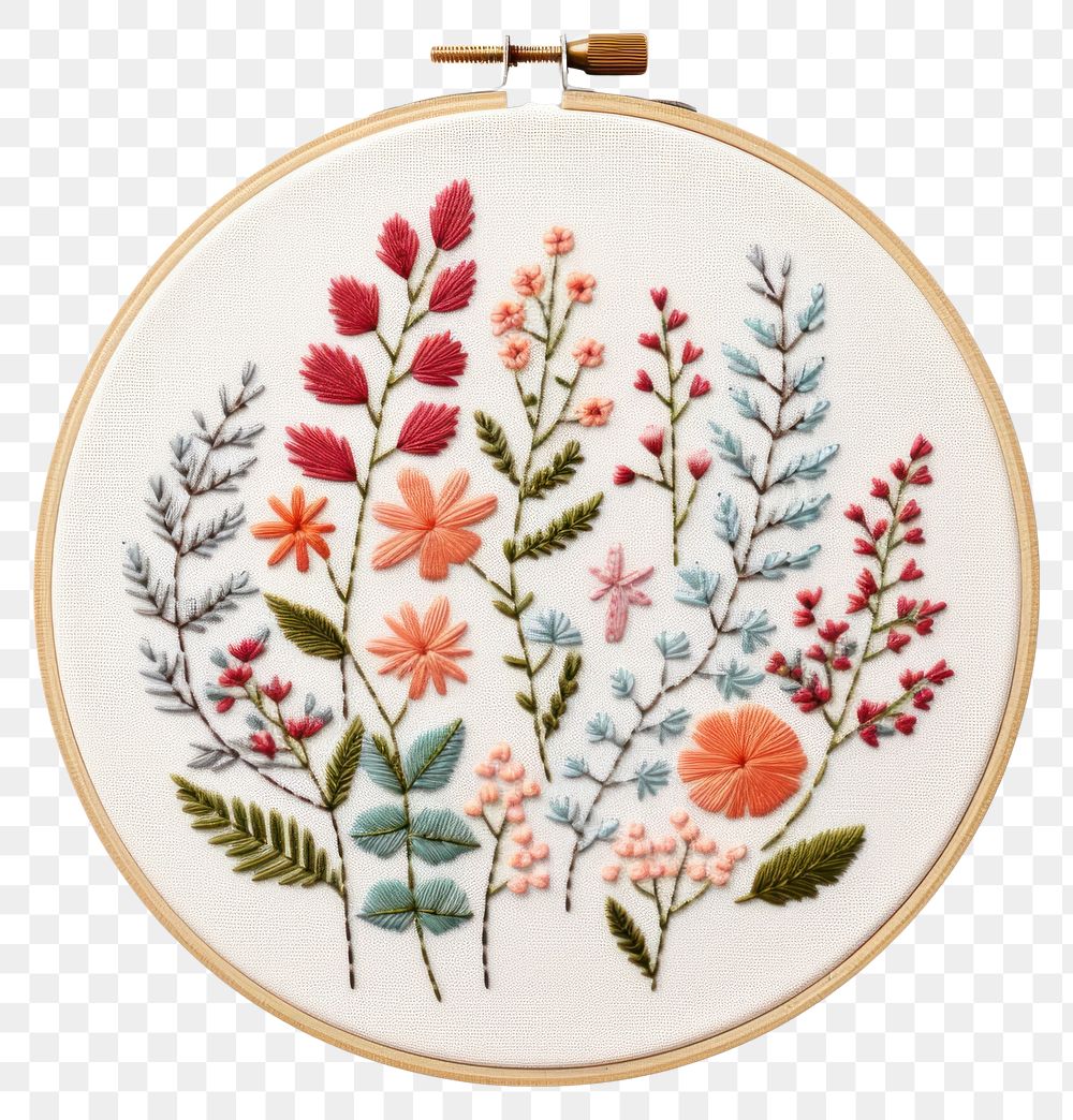 PNG Embroidery pattern circle cross-stitch. 