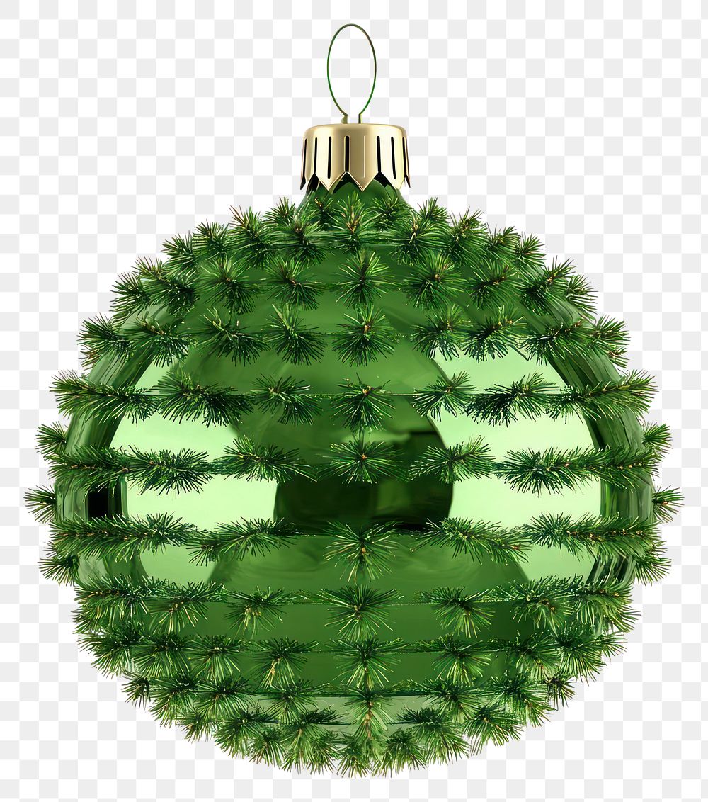 PNG A green disco ball christmas decoration ornament.