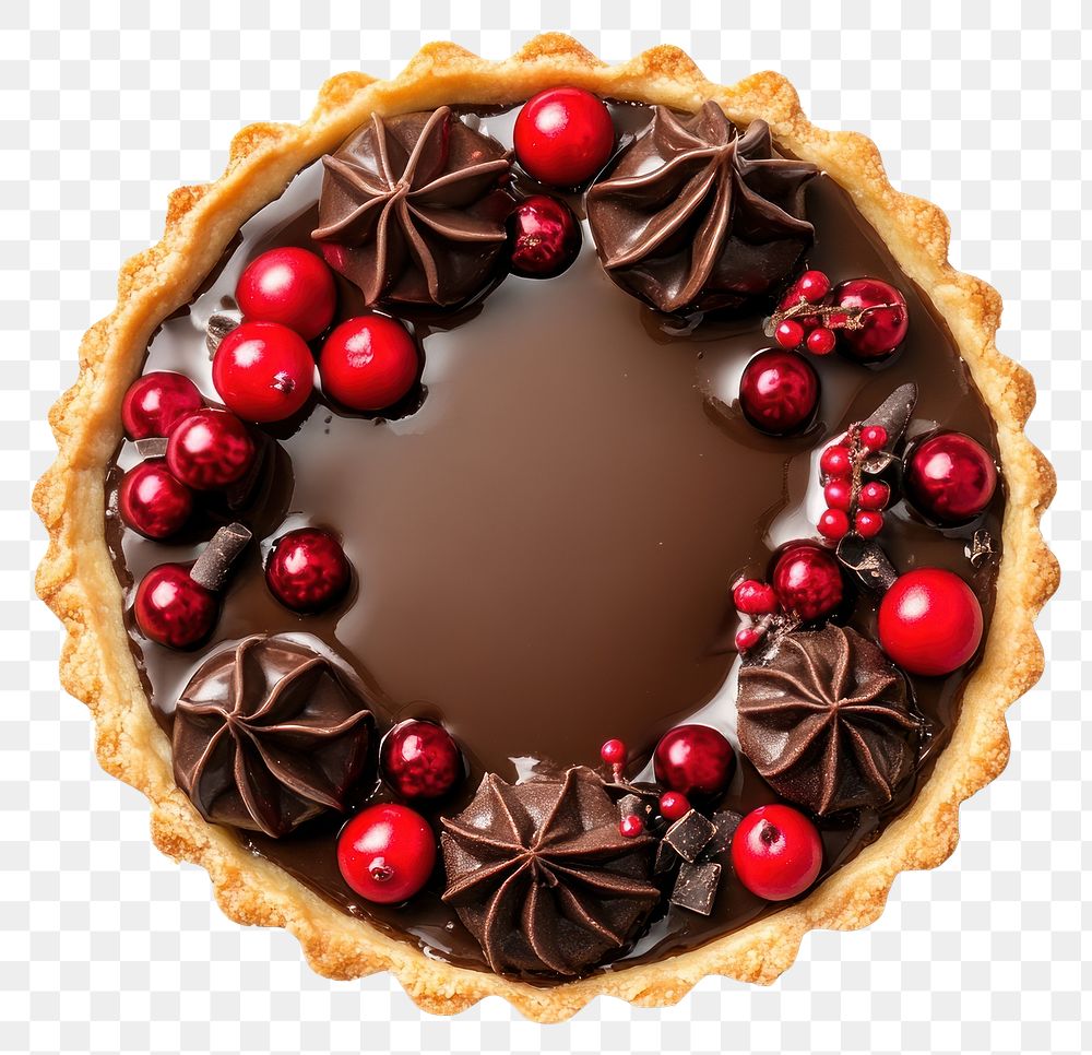 PNG A Christmas Chocolate tart chocolate dessert sweets.