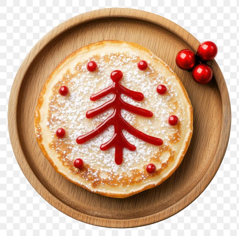 PNG A Christmas pancake food decorations christmas.