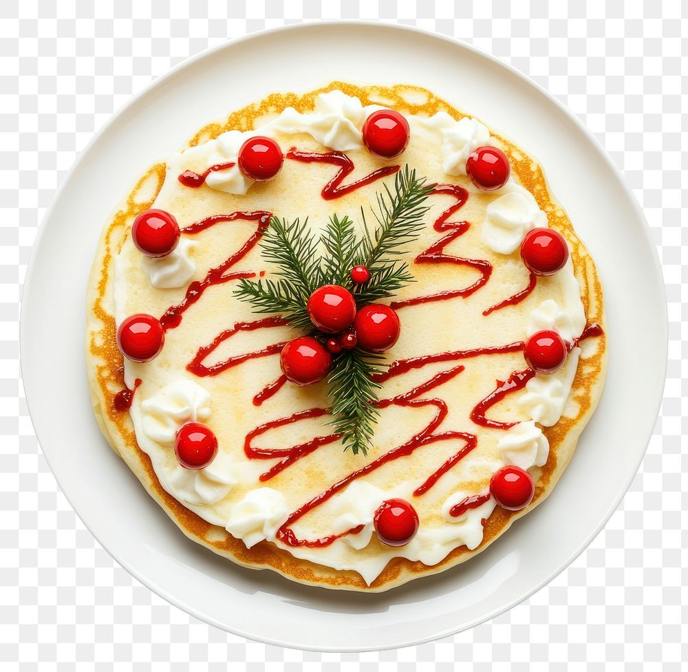 PNG A Christmas pancake food decorations christmas.