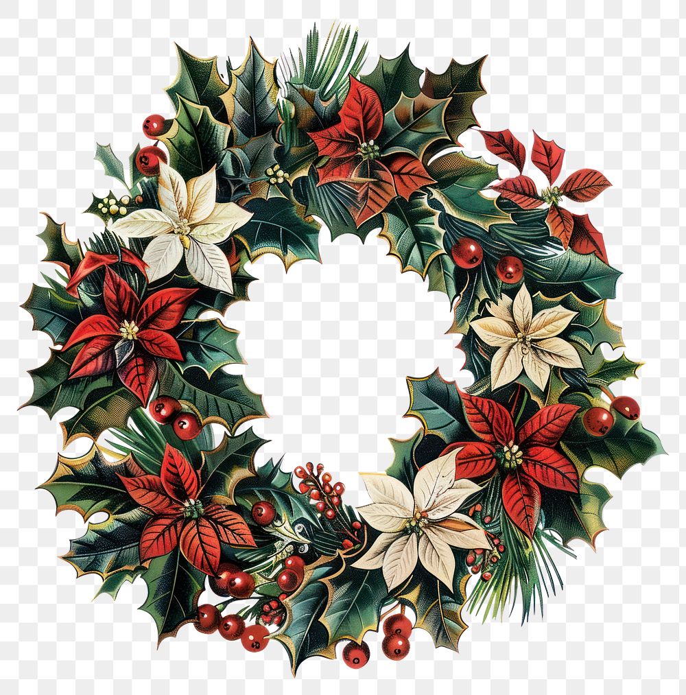 PNG Christmas wreath christmas christmas wreath arrangement.