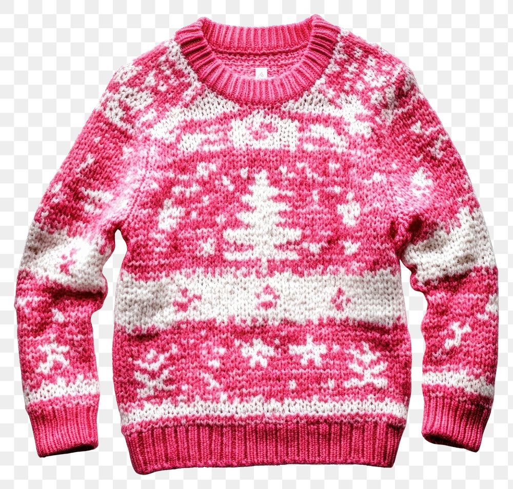 PNG Pink Christmas Ugly Sweater sweater christmas clothing.