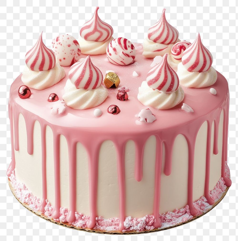 PNG Pink christmas cake celebration dessert white.